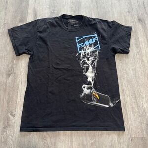 FMF Racing Mens Black Graphic Shirt Smoking Exhaust F4.1 Logo Size Large